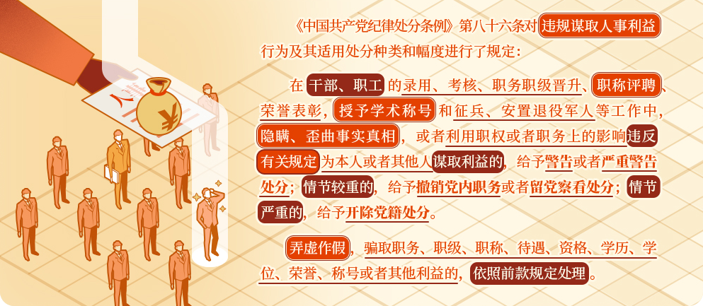 党纪学习教育㉜｜违规谋取人事利益的相关处分规定