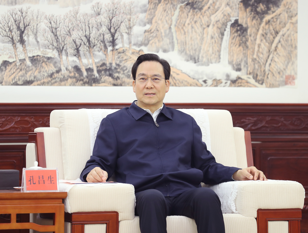 新疆哈密市政协考察团到河南省政协机关考察 孔昌生会见考察团一行