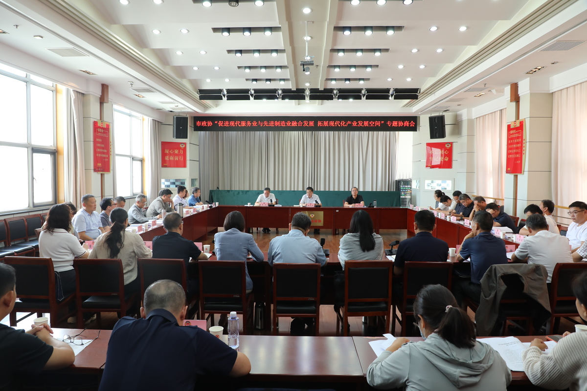 市政协召开 “促进现代服务业与先进制造业融合发展 拓展现代化产业发展空间”专题协商会